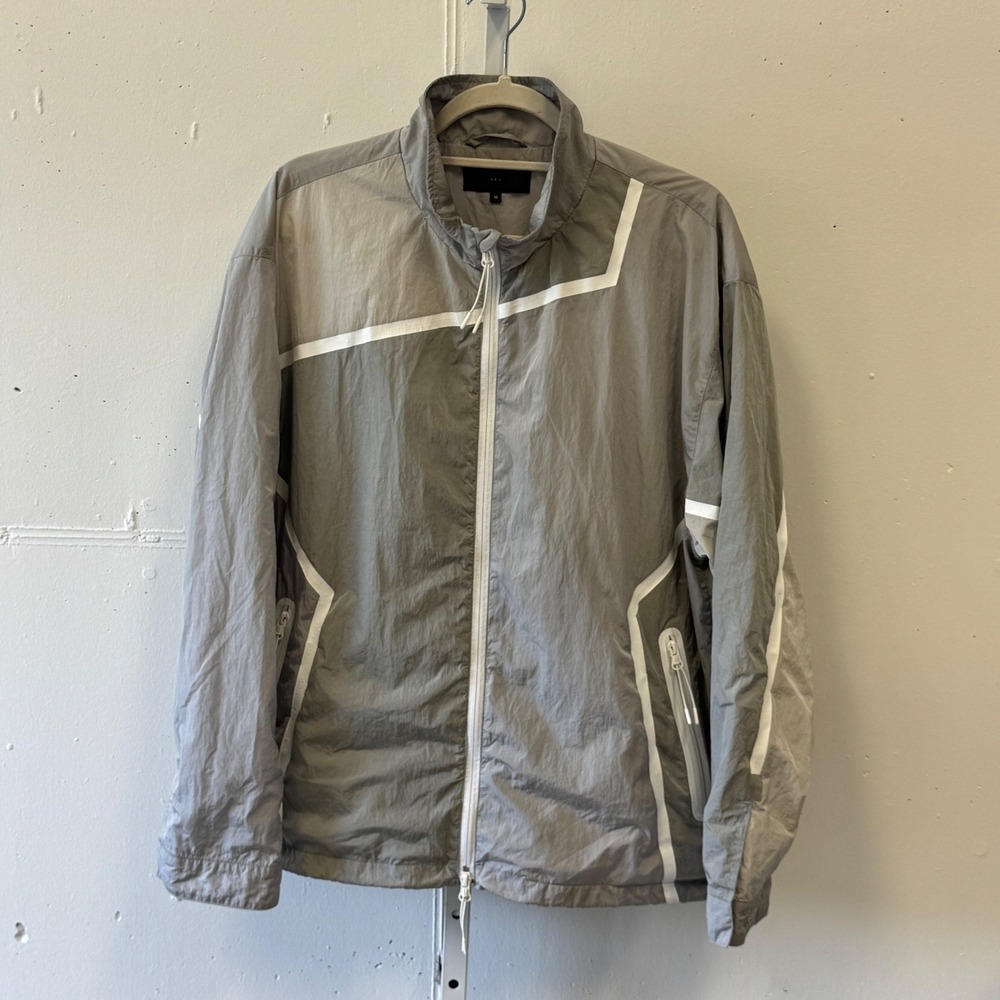 Kith 101 Madison Jacket Shark Grey Nylon Windbreaker KHM010540 Mens Medium